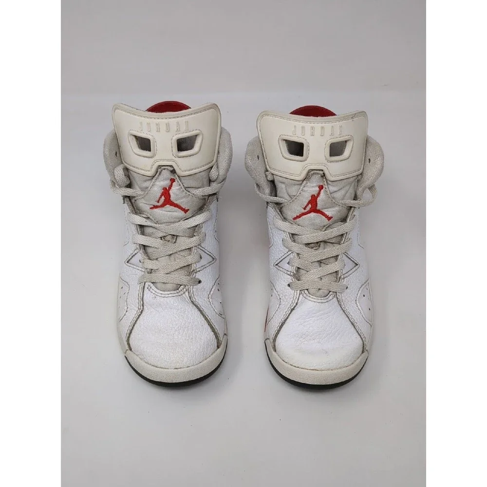 Nike Air Jordan‎ 6 Retro Red PS Size 1Y Oreo White University DV3605-162 Shoe